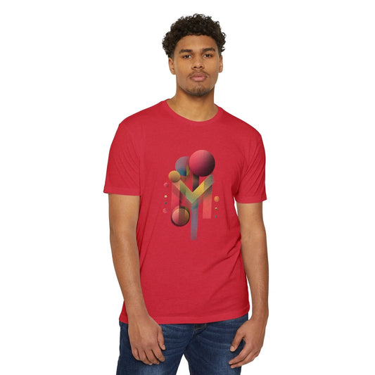 Abstract Geometric Spheres T-Shirt Orange Graphic Tee Unisex T-shirt, Sweatshirt, Hoodie, Long Sleeve Tee - T-Shirt, Sweatshirt, Hoodie