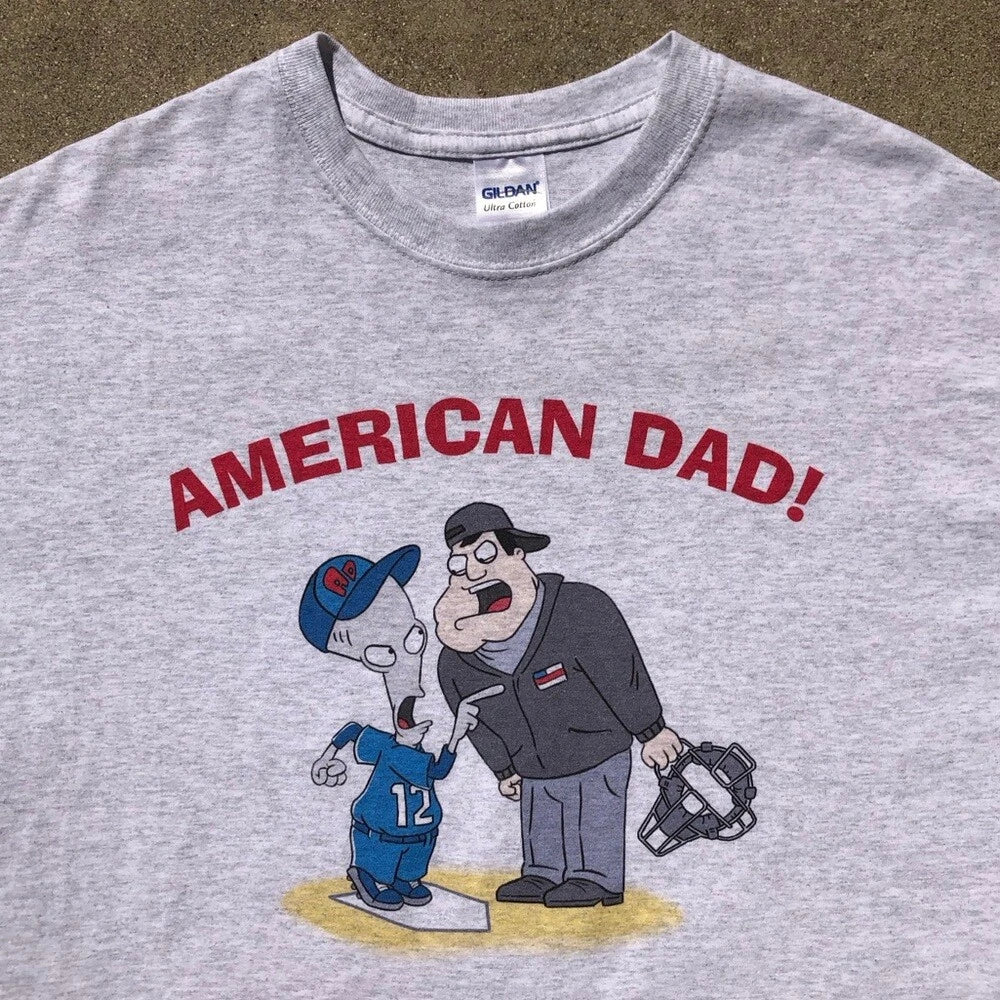 RARE American Dad Cast/Crew Deadstock Y2K Exclusive Company Softball Game Tees Unisex T-shirt, Sweatshirt, Hoodie, Long Sleeve Tee - T-Shirt, Sweatshirt, Hoodie