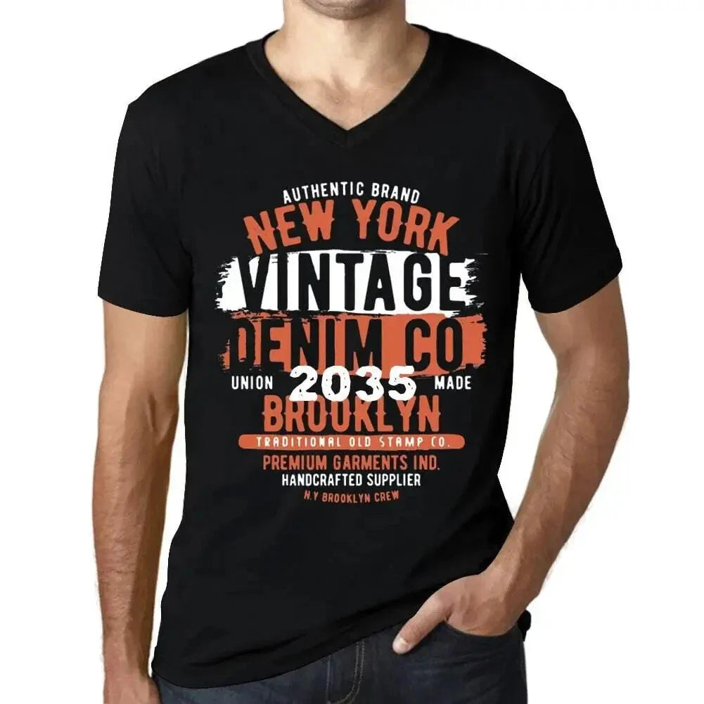 Men's Graphic T-Shirt V Neck New York Made in 2035 Eco-Friendly Limited Edition Unisex T-shirt, Sweatshirt, Hoodie, Long Sleeve Tee - T-Shirt, Sweatshirt, Hoodie