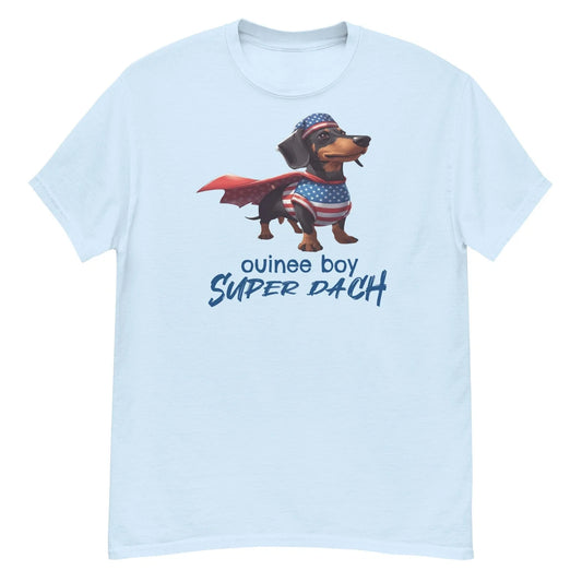 AMERICAN DACHSHUND TEES (Ouinee Boy Super Dach Unisex Classic Tees) Unisex T-shirt, Sweatshirt, Hoodie, Long Sleeve Tee - T-Shirt, Sweatshirt, Hoodie
