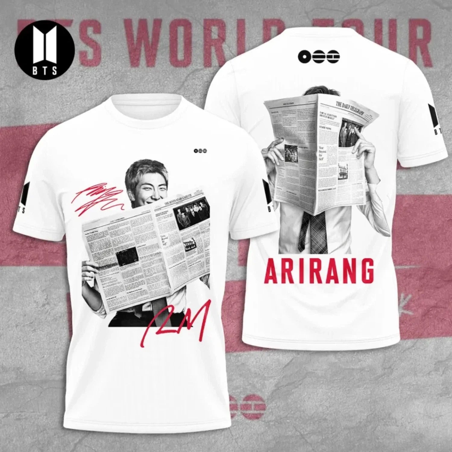 HOT ITEM1! BTS World Tour 2026 ARIRANG x RM AOP T-Shirt Unisex T-shirt, Sweatshirt, Hoodie, Long Sleeve Tee - T-Shirt, Sweatshirt, Hoodie