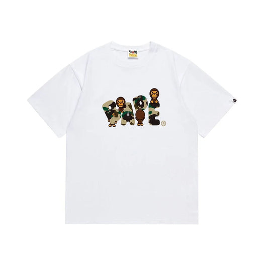 A Bathing Ape tshirt Bape tee White/Black S/M/L/XL/XXL New Unisex T-shirt, Sweatshirt, Hoodie, Long Sleeve Tee - T-Shirt, Sweatshirt, Hoodie