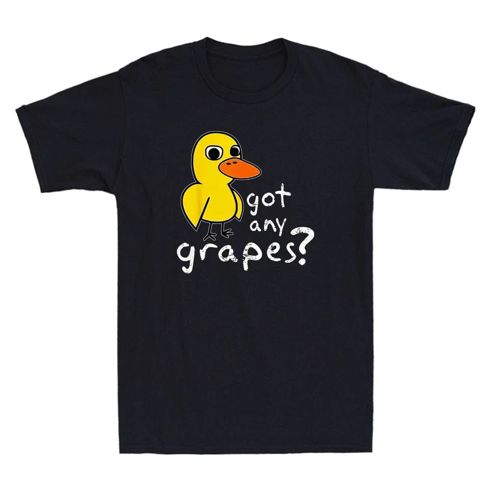 Got Any Grapes? Funny Duck Cartoon Meme Quote Vintage Men's Short Sleeve T-Shirt Unisex T-shirt, Sweatshirt, Hoodie, Long Sleeve Tee - T-Shirt, Sweatshirt, Hoodie