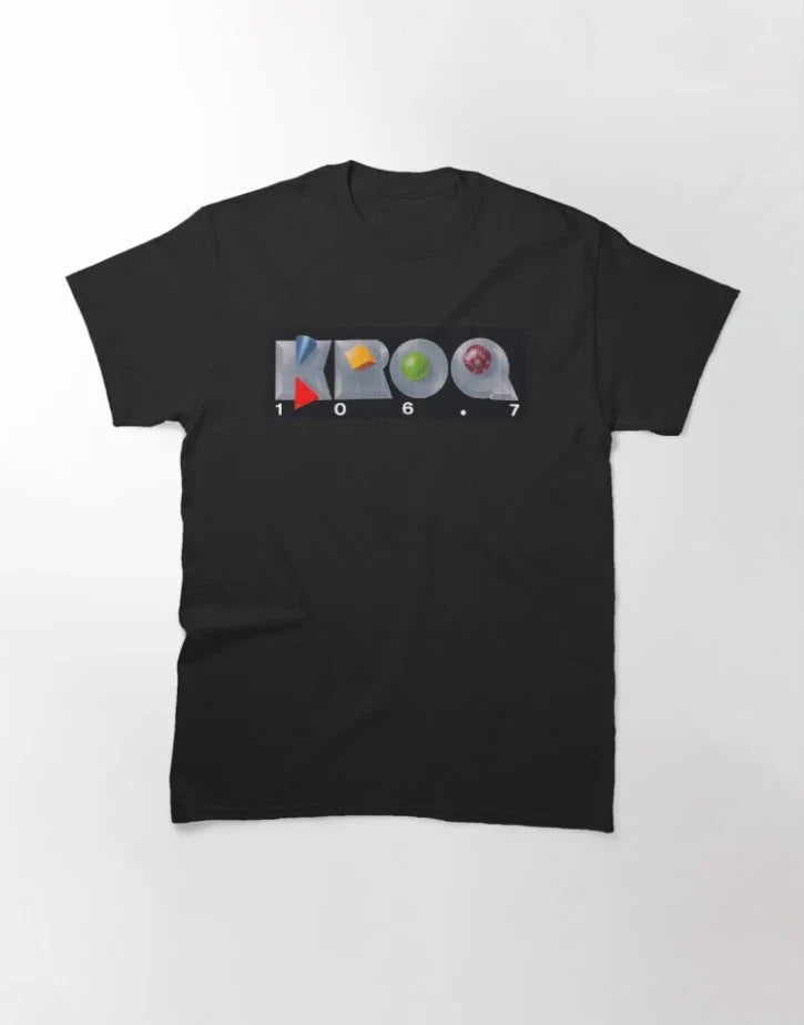 KROQ 106.7 Los Angeles 80s Alt Rock Radio Station Design Vintage T-shirt classiq Unisex T-shirt, Sweatshirt, Hoodie, Long Sleeve Tee - T-Shirt, Sweatshirt, Hoodie