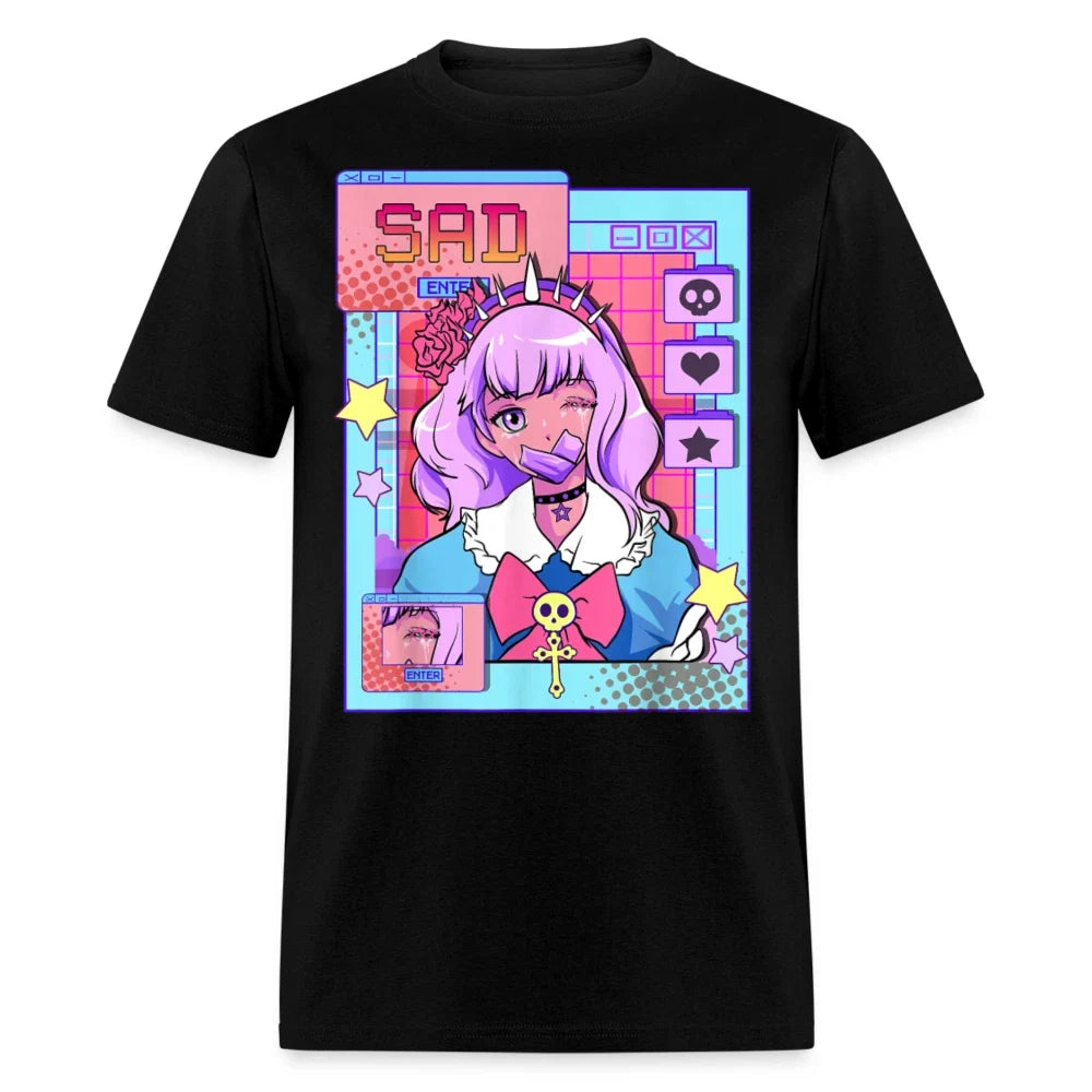 Pastel Goth Video Game Anime Aesthetic Retro Emo Girl Sad T-Shirt Unisex T-shirt, Sweatshirt, Hoodie, Long Sleeve Tee - T-Shirt, Sweatshirt, Hoodie