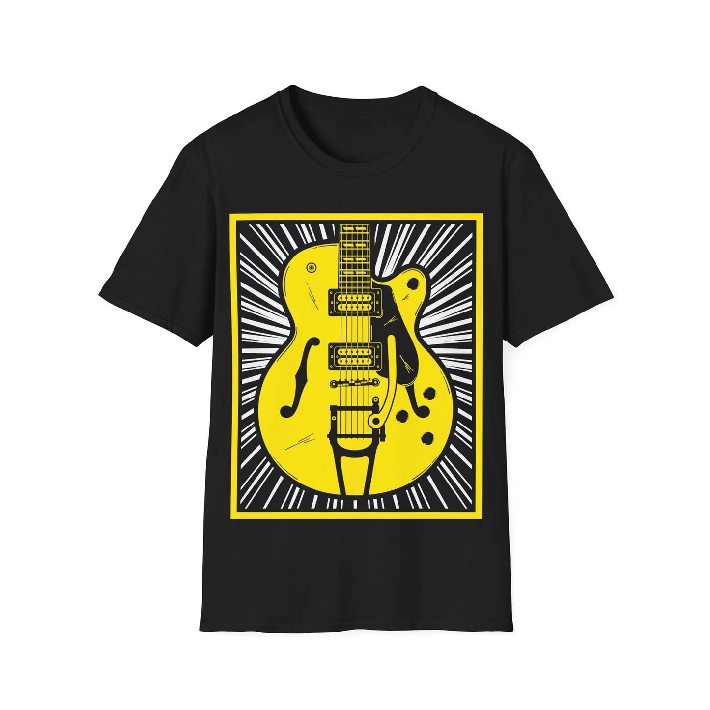 Retro Guitar T-Shirt, Guitarist Regular Fit Tee, Rock Music Fan Gift Unisex T-shirt, Sweatshirt, Hoodie, Long Sleeve Tee - T-Shirt, Sweatshirt, Hoodie