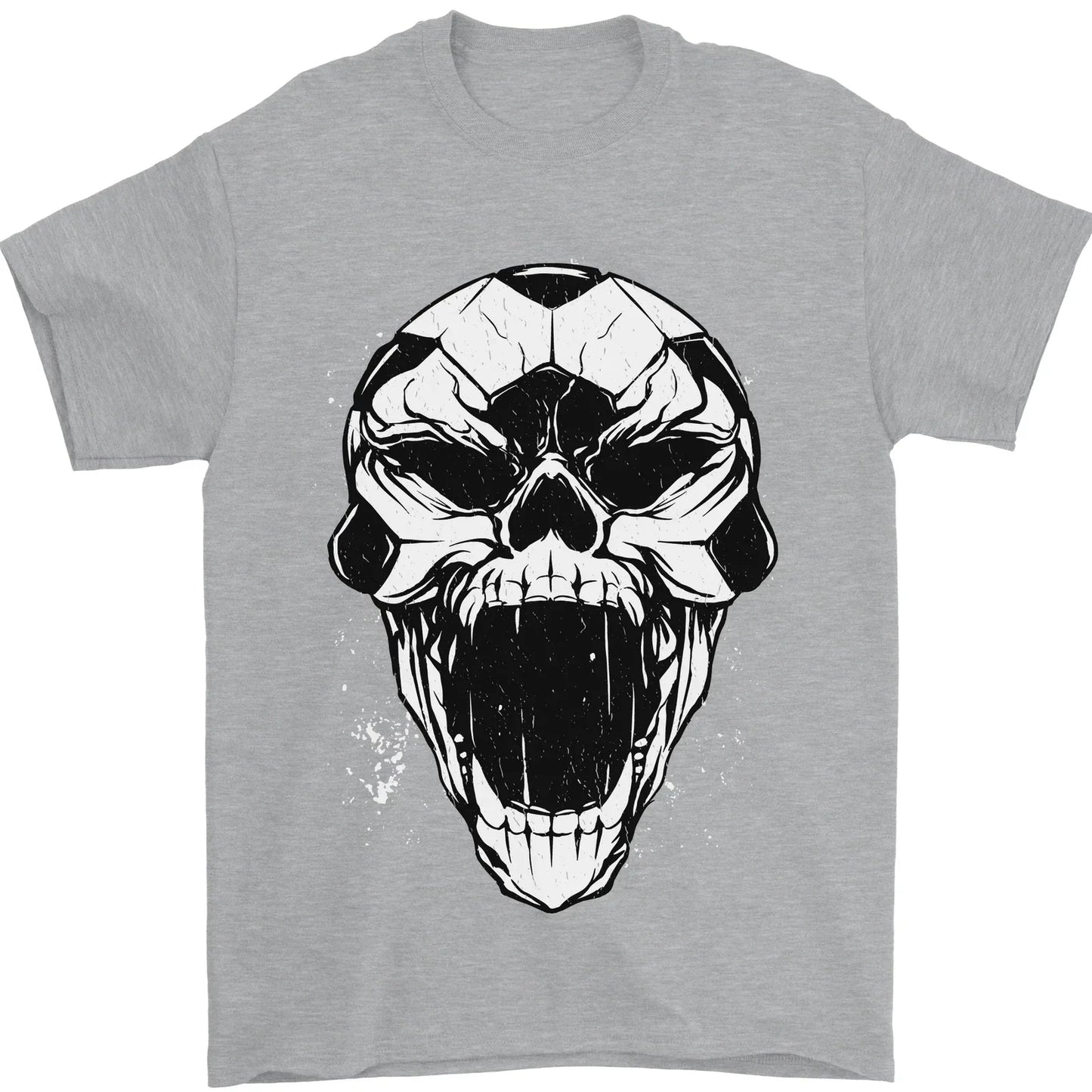 A Football Skull Soccer Footy Mens T-Shirt 100% Cotton Unisex T-shirt, Sweatshirt, Hoodie, Long Sleeve Tee - T-Shirt, Sweatshirt, Hoodie