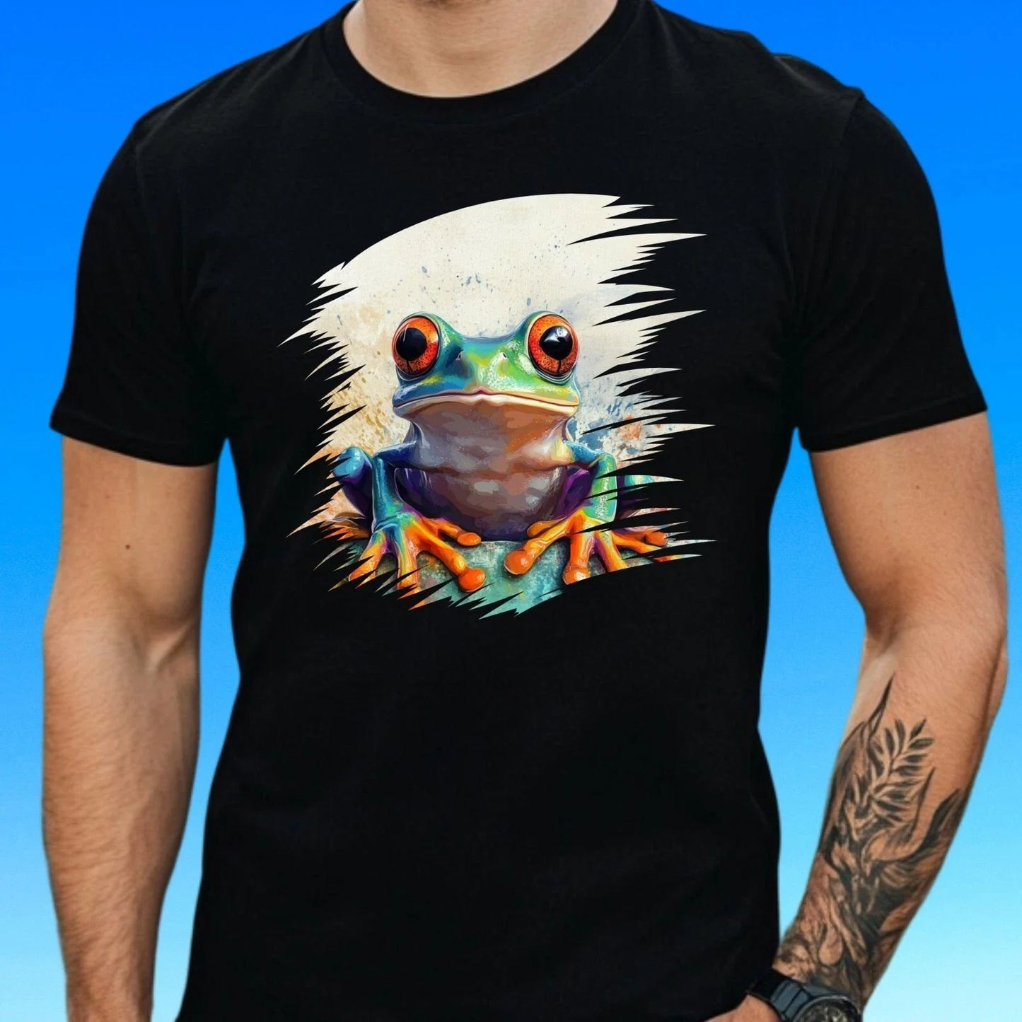 Mens Funny Frog Motif Cotton T-Shirt Size XS to 5XL Unisex T-shirt, Sweatshirt, Hoodie, Long Sleeve Tee - T-Shirt, Sweatshirt, Hoodie