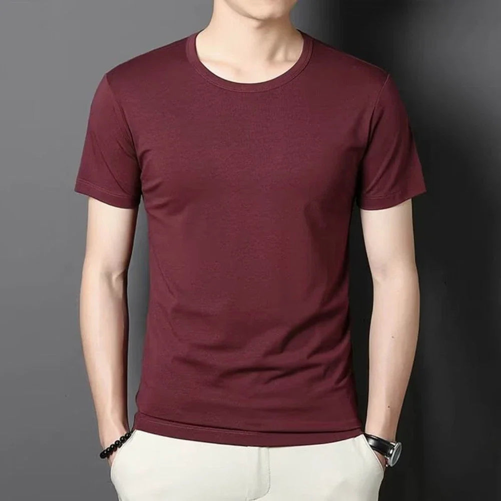 Men Slim Round Neck Short Sleeve Casual Top - Adult & Kids T-Shirts, Sweatshirts & Hoodies apparel design preview 1