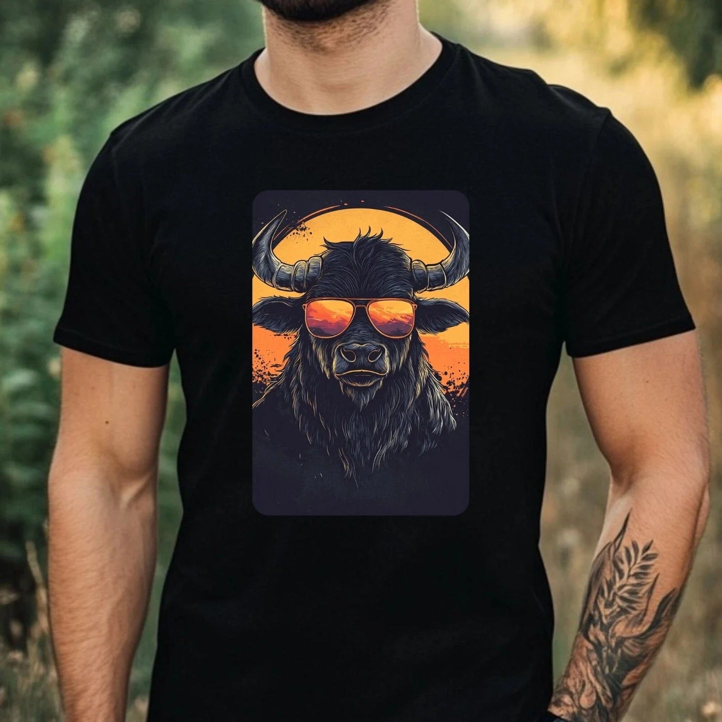 Mens Minotaur Sunglasses Cotton T-Shirt Size XS to 5XL Unisex T-shirt, Sweatshirt, Hoodie, Long Sleeve Tee - T-Shirt, Sweatshirt, Hoodie
