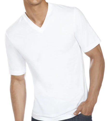 3-6 Pcs White Men Premium 100% Cotton V-Neck Tag-less T-Shirt Undershirt S-XL Unisex T-shirt, Sweatshirt, Hoodie, Long Sleeve Tee - T-Shirt, Sweatshirt, Hoodie