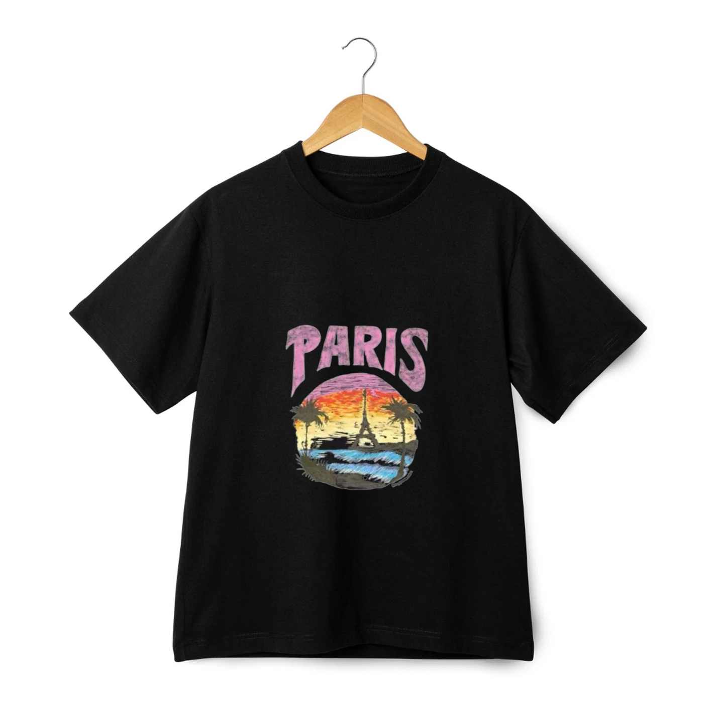 Paris Scenic Graphic T-shirt Casual Vacation Holiday Eiffel Tower Unisex Tee Unisex T-shirt, Sweatshirt, Hoodie, Long Sleeve Tee - T-Shirt, Sweatshirt, Hoodie