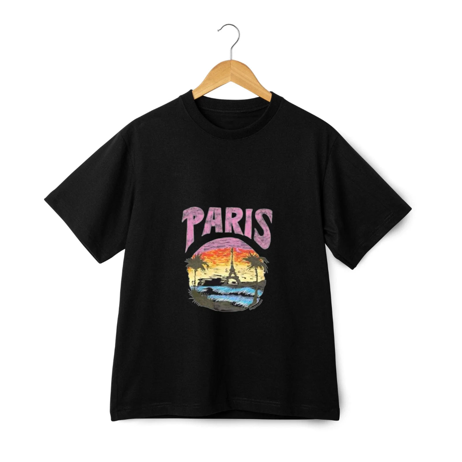Paris Scenic Graphic T-shirt Casual Vacation Holiday Eiffel Tower Unisex Tee Unisex T-shirt, Sweatshirt, Hoodie, Long Sleeve Tee - T-Shirt, Sweatshirt, Hoodie