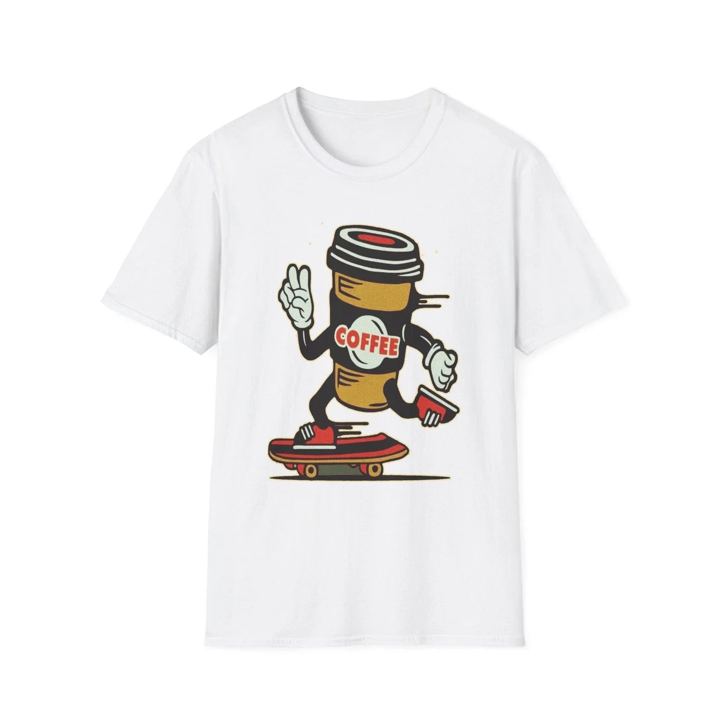 Skateboarding Coffee T-Shirt, Funny Coffee Lover's Tee, Unisex Gift Unisex T-shirt, Sweatshirt, Hoodie, Long Sleeve Tee - T-Shirt, Sweatshirt, Hoodie