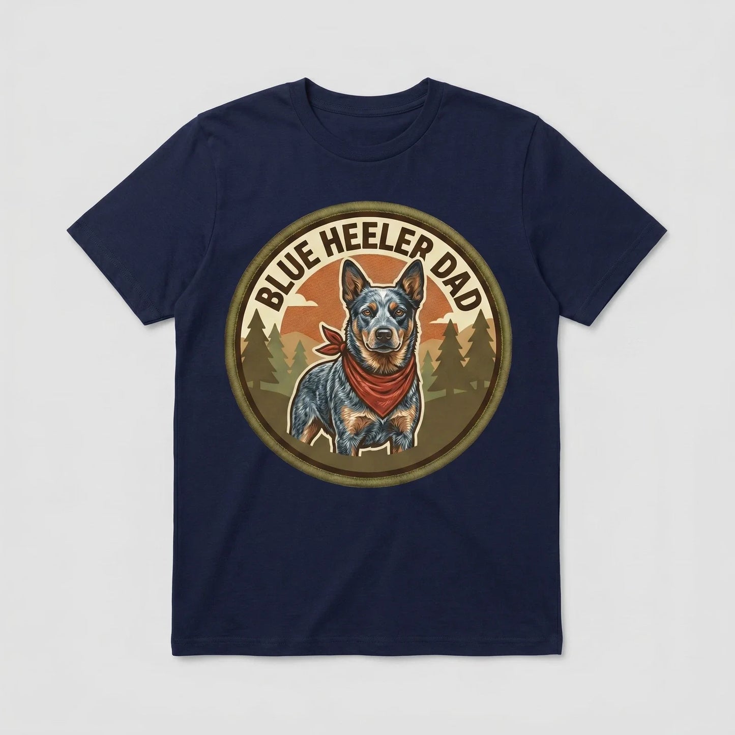 Blue Heeler Dad T-Shirt Cattle Dog Dad Gift Men Graphic Tee Fathers Day Cute Unisex T-shirt, Sweatshirt, Hoodie, Long Sleeve Tee - T-Shirt, Sweatshirt, Hoodie