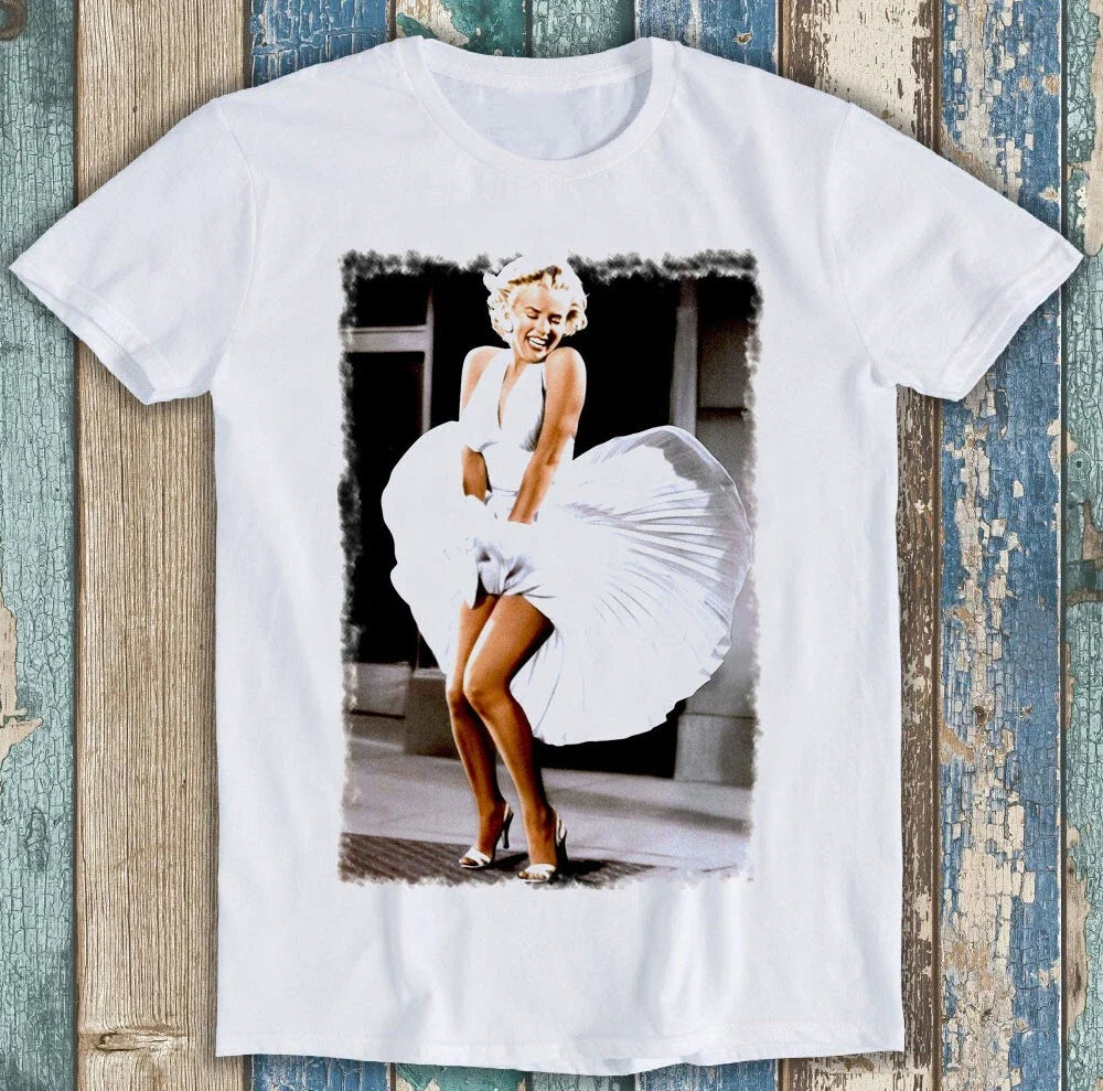 Marilyn Monroe Scene of Her Skirt Blowing Up Funny Unisex Gift Tee T Shirt M1336 Unisex T-shirt, Sweatshirt, Hoodie, Long Sleeve Tee - T-Shirt, Sweatshirt, Hoodie