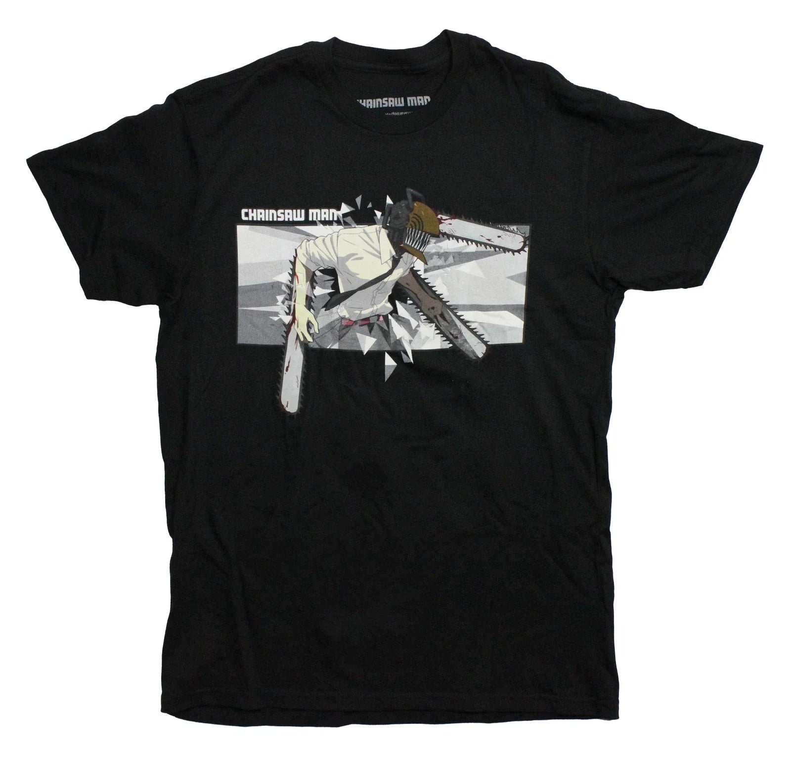 Chainsaw Man New Adult T-Shirt - Denji with 3 Bloody Saws Boxed Image Unisex T-shirt, Sweatshirt, Hoodie, Long Sleeve Tee - T-Shirt, Sweatshirt, Hoodie