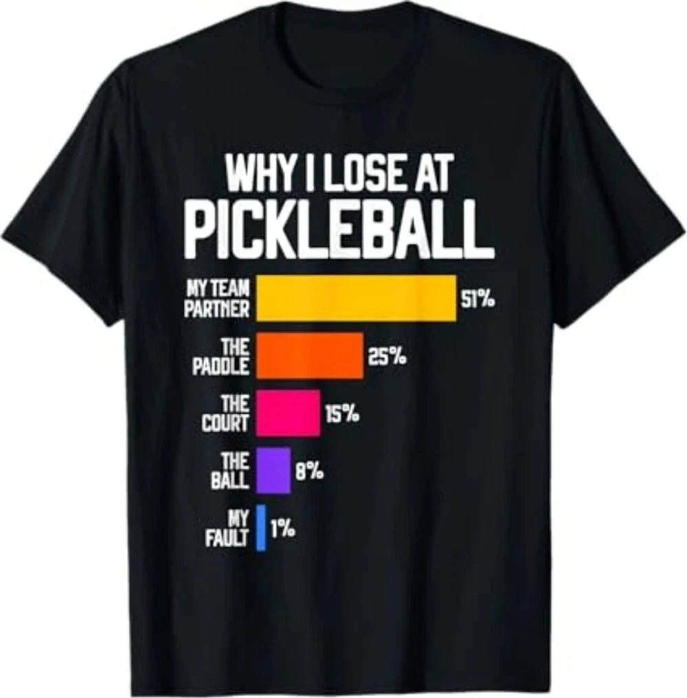 Funny Pickleball Humor T-Shirt Why I Lose Unisex T-shirt, Sweatshirt, Hoodie, Long Sleeve Tee - T-Shirt, Sweatshirt, Hoodie