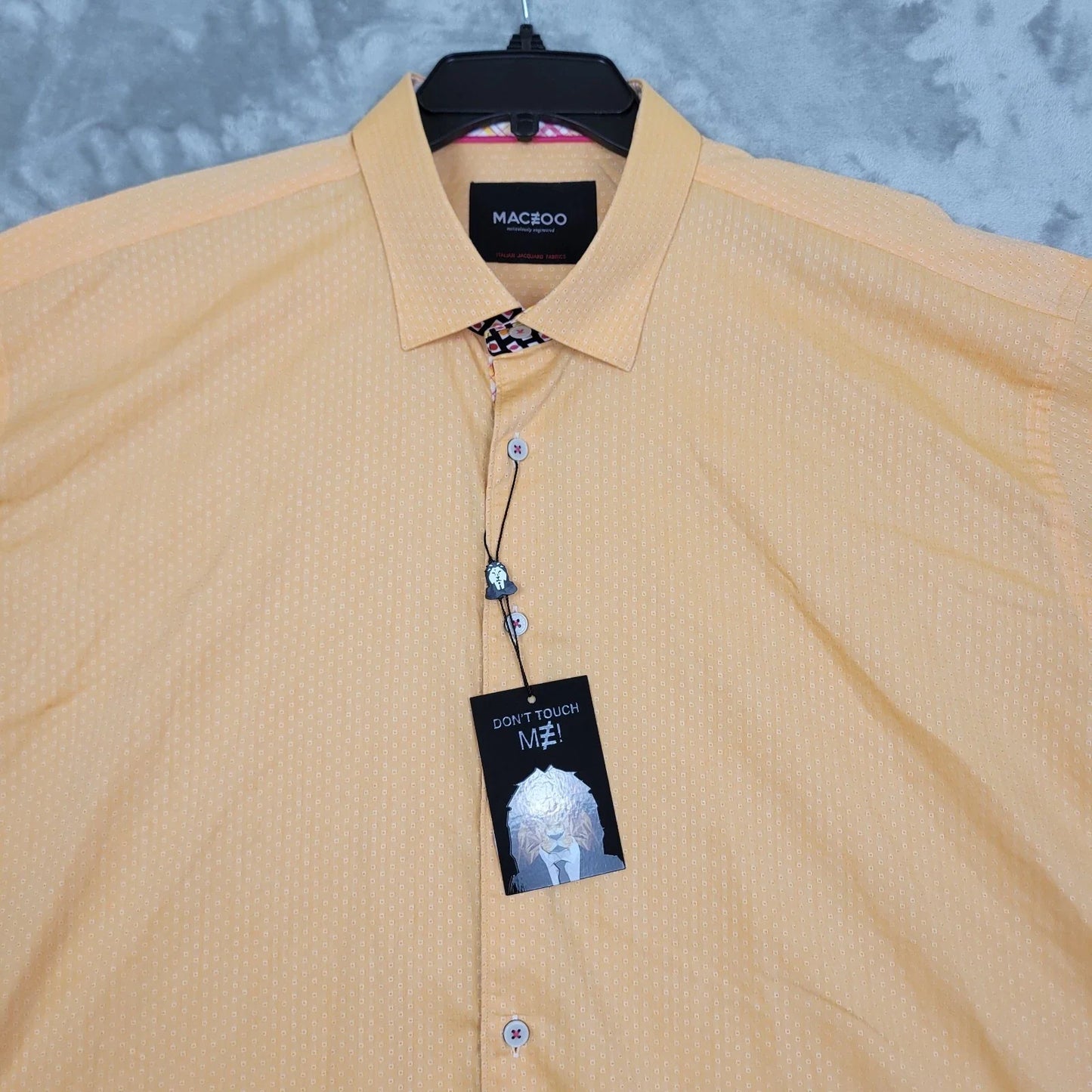 Maceoo Mens 4XL Orange Geometric Short Sleeve Shirt Casual Italian Cottton Unisex T-shirt, Sweatshirt, Hoodie, Long Sleeve Tee - T-Shirt, Sweatshirt, Hoodie