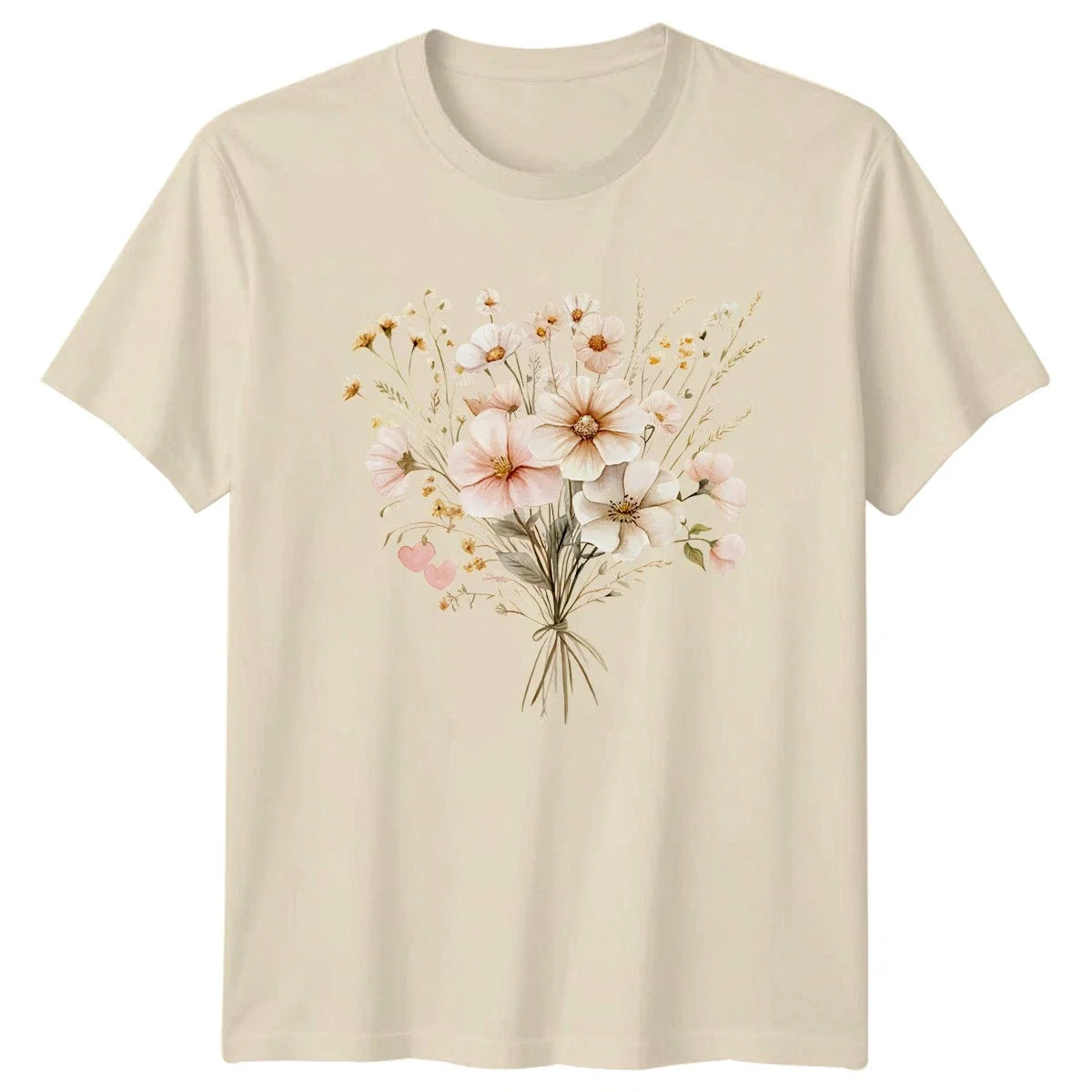 Boho Watercolor Wildflower Bouquet Womens T-Shirt Botanical Meadow Floral Unisex T-shirt, Sweatshirt, Hoodie, Long Sleeve Tee - T-Shirt, Sweatshirt, Hoodie