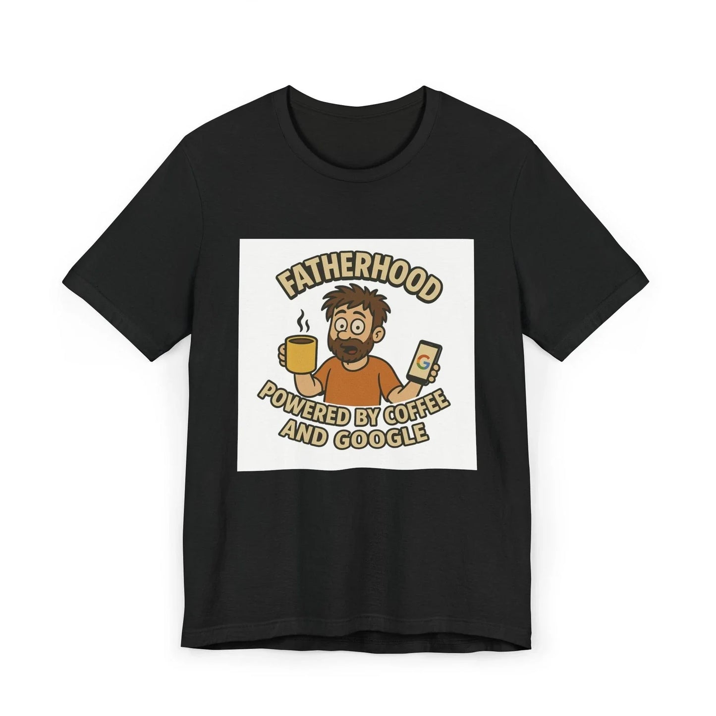 Funny Dad T-Shirt - Powered by Coffee & Google, Father's Day Gift, Unisex Tee, Unisex T-shirt, Sweatshirt, Hoodie, Long Sleeve Tee - T-Shirt, Sweatshirt, Hoodie