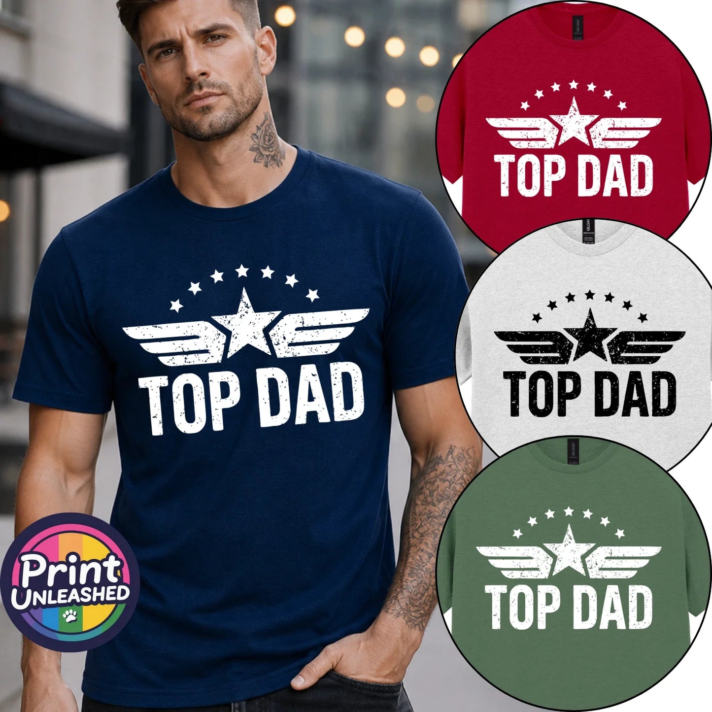 Classic Top Dad Tee Funny Dad T Shirt Retro Print Fathers Day Gift for Dad Tee Unisex T-shirt, Sweatshirt, Hoodie, Long Sleeve Tee - T-Shirt, Sweatshirt, Hoodie
