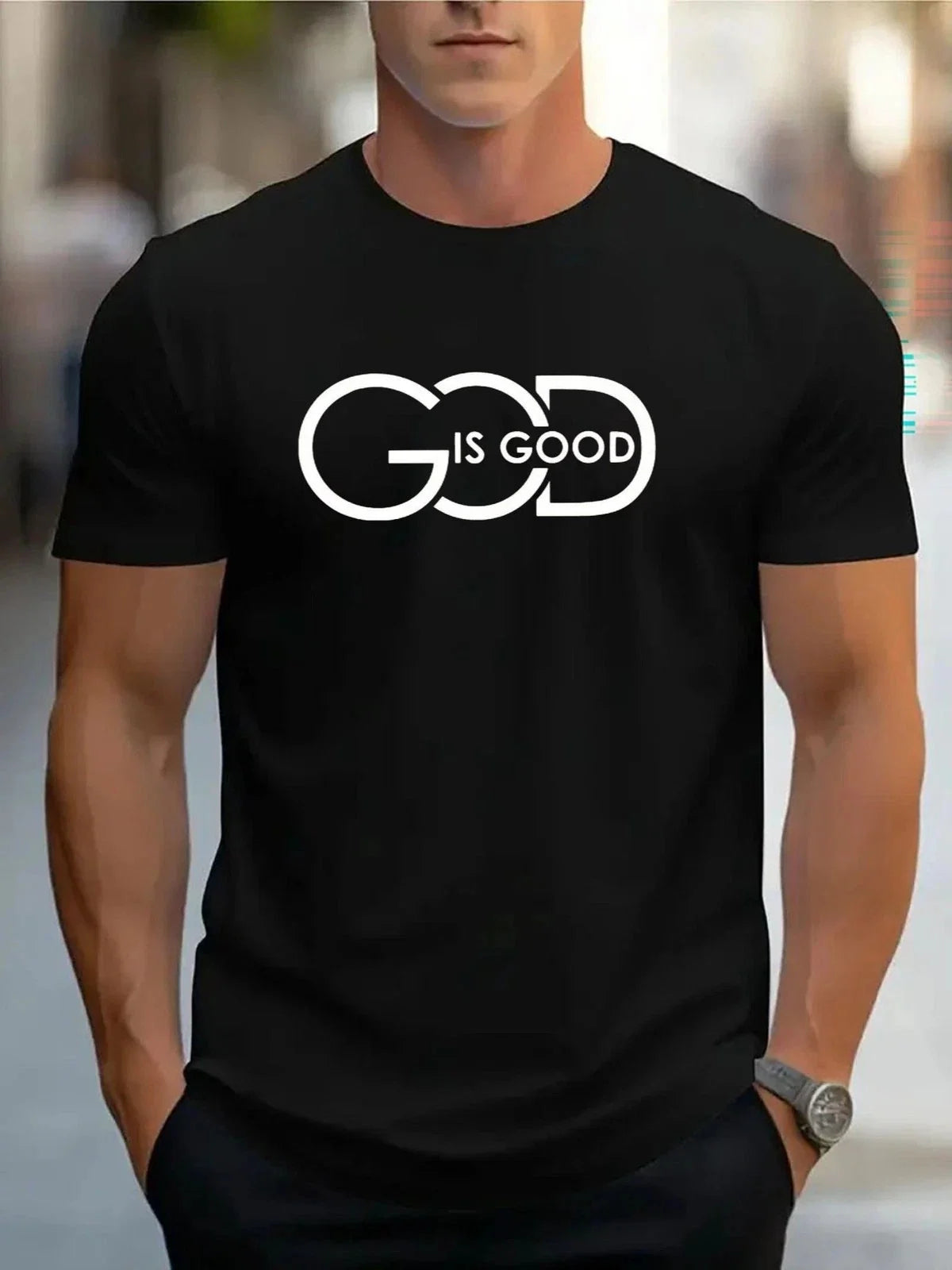 God Is Good Christian Graphic Tee - Minimalist Faith Statement T-Shirt Unisex T-shirt, Sweatshirt, Hoodie, Long Sleeve Tee - T-Shirt, Sweatshirt, Hoodie