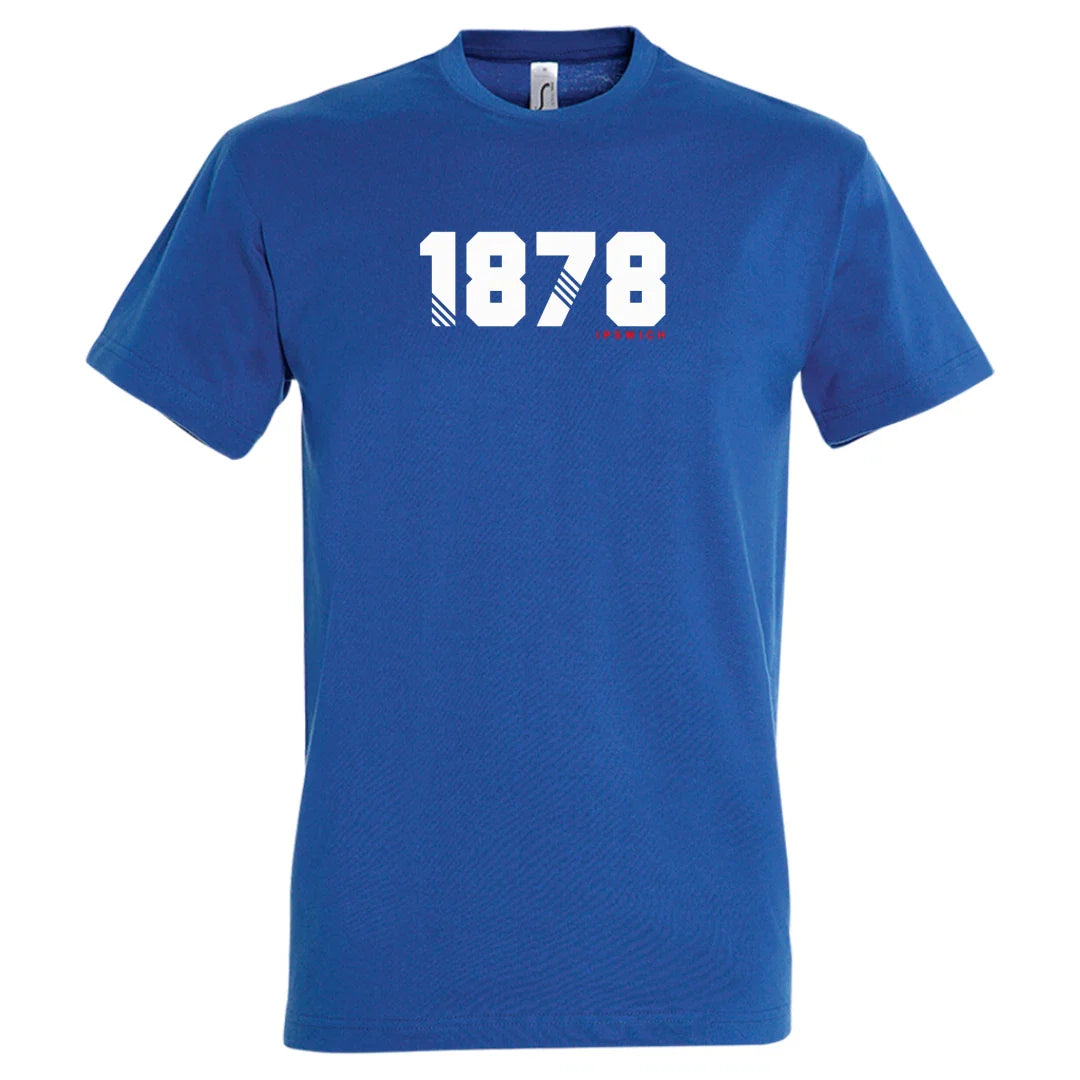 Ipswich Town Football Shirt 1878 Est Year Retro Gift Casual T Shirt Unisex T-shirt, Sweatshirt, Hoodie, Long Sleeve Tee - T-Shirt, Sweatshirt, Hoodie