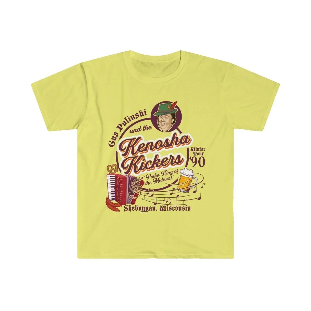 Kenosha Kickers the Polka King of the Midwest Softstyle T-Shirt Unisex T-shirt, Sweatshirt, Hoodie, Long Sleeve Tee - T-Shirt, Sweatshirt, Hoodie