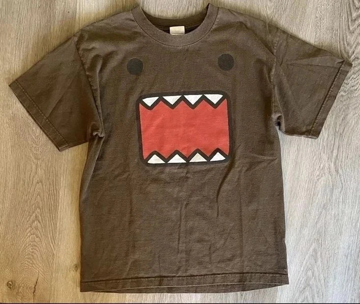 Retro Y2K DOMO Face Graphic Unisex Tee Gift for Fan S-5XL T shirt Unisex T-shirt, Sweatshirt, Hoodie, Long Sleeve Tee - T-Shirt, Sweatshirt, Hoodie