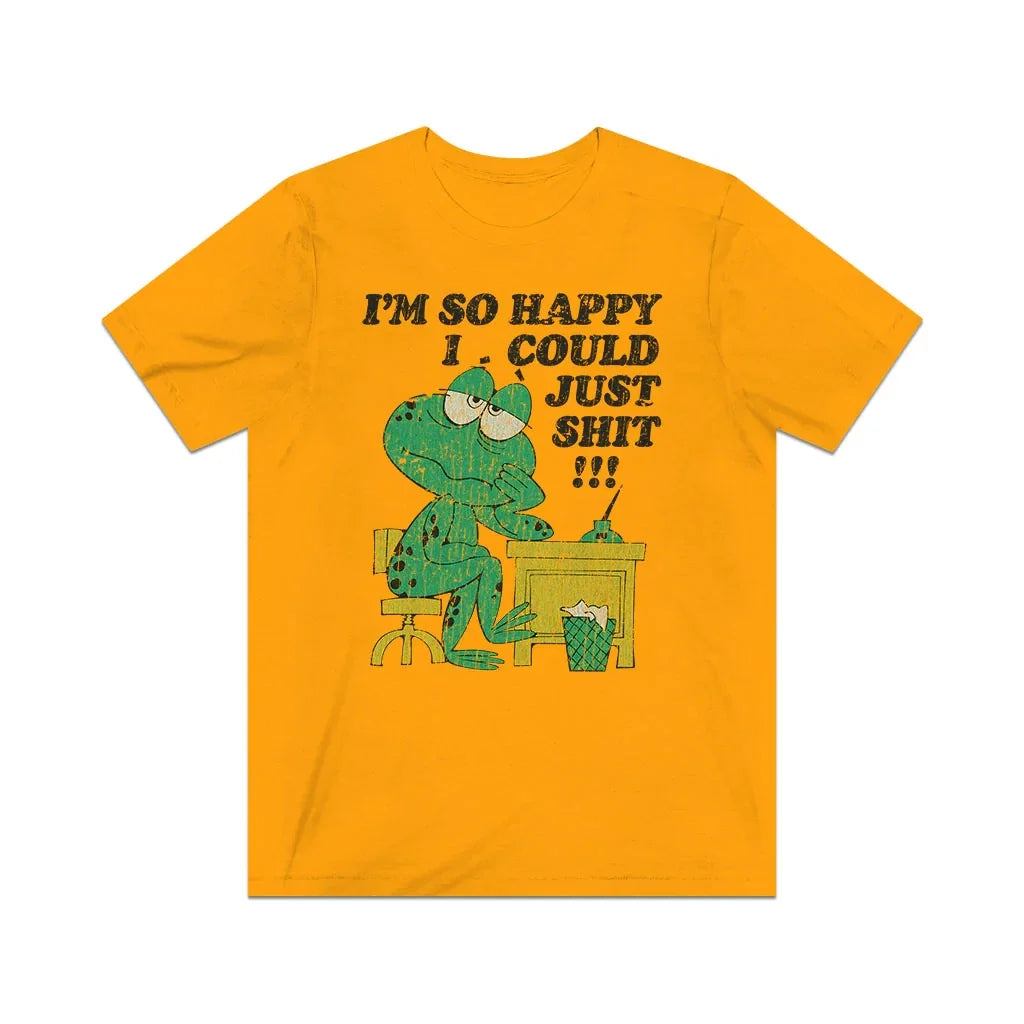 I'm So Happy I Could Just Sh!t 1977 Vintage Men's T-Shirt Unisex T-shirt, Sweatshirt, Hoodie, Long Sleeve Tee - T-Shirt, Sweatshirt, Hoodie