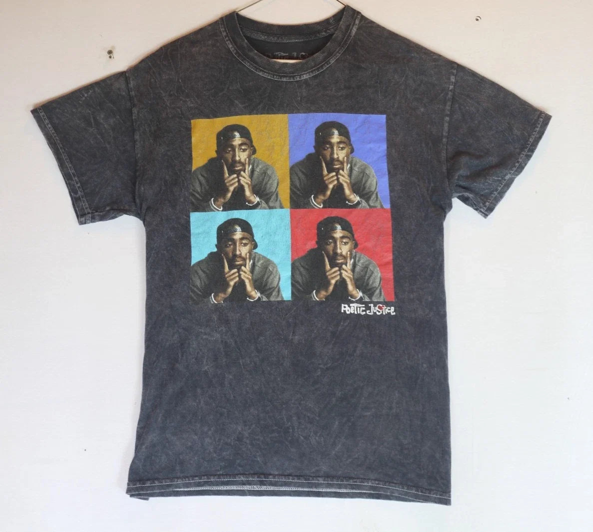 Poetic Justice Tupac Shakur Shirt | Mens Medium M | Acid Wash Pop Art 2020 Licen Unisex T-shirt, Sweatshirt, Hoodie, Long Sleeve Tee - T-Shirt, Sweatshirt, Hoodie