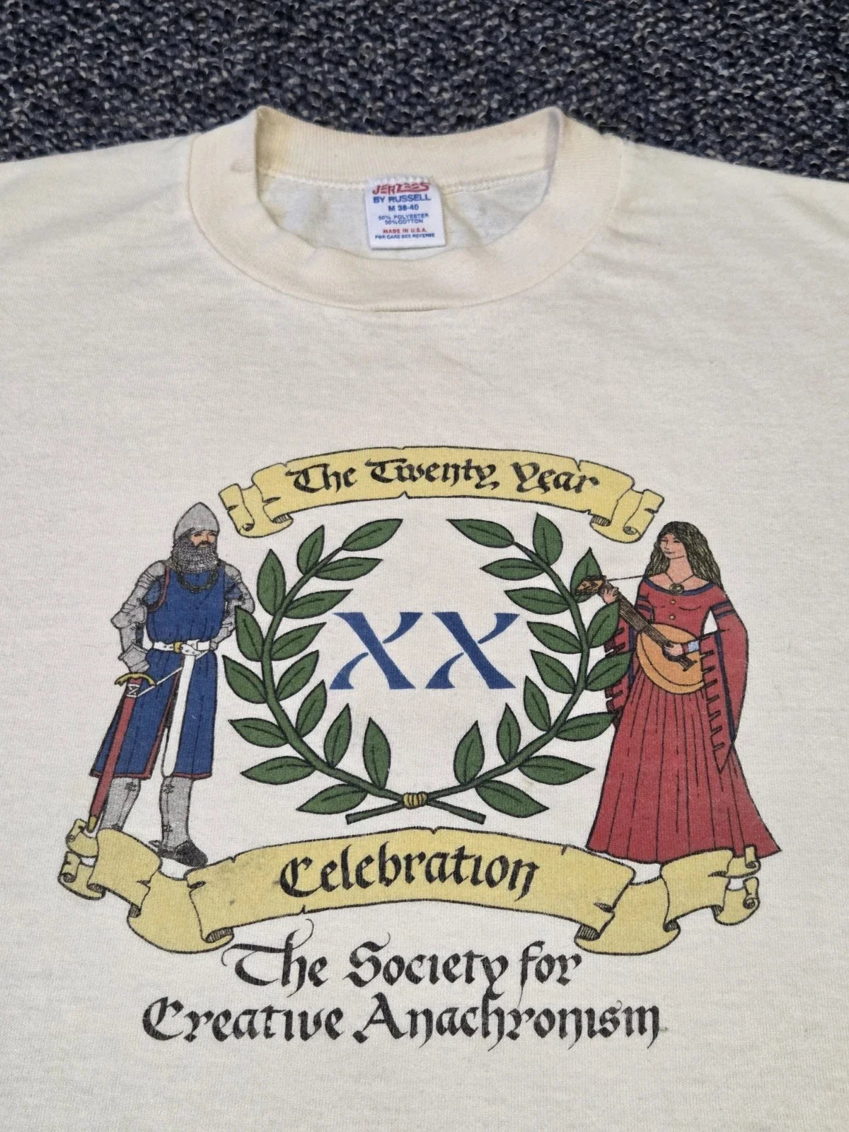 Vintage Creative Anachronism Society Shirt 80's Fits Small/Medium Art Combat Unisex T-shirt, Sweatshirt, Hoodie, Long Sleeve Tee - T-Shirt, Sweatshirt, Hoodie