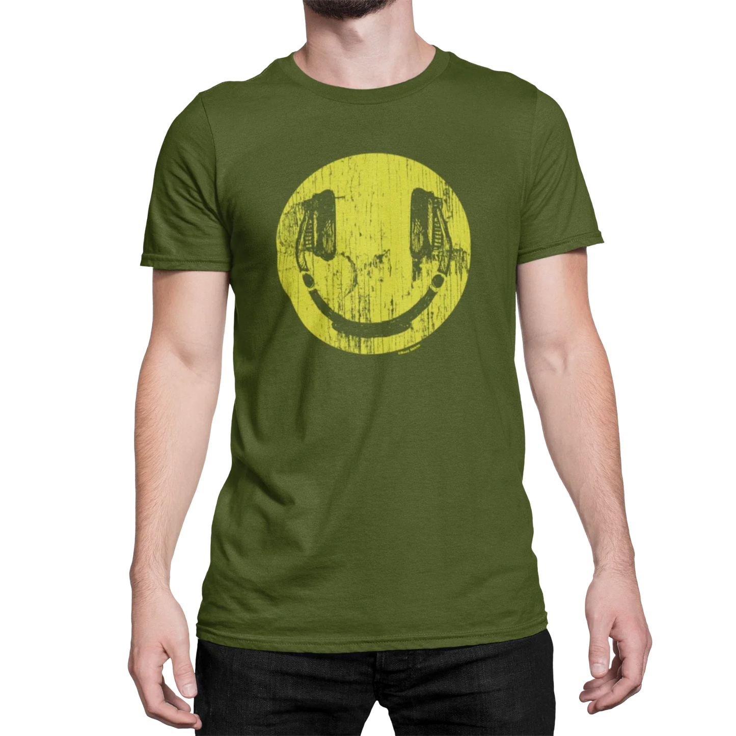 Headphones Face Mens Funny Music  T-Shirt DJ Clubbing Fun Festival Gift Unisex T-shirt, Sweatshirt, Hoodie, Long Sleeve Tee - T-Shirt, Sweatshirt, Hoodie