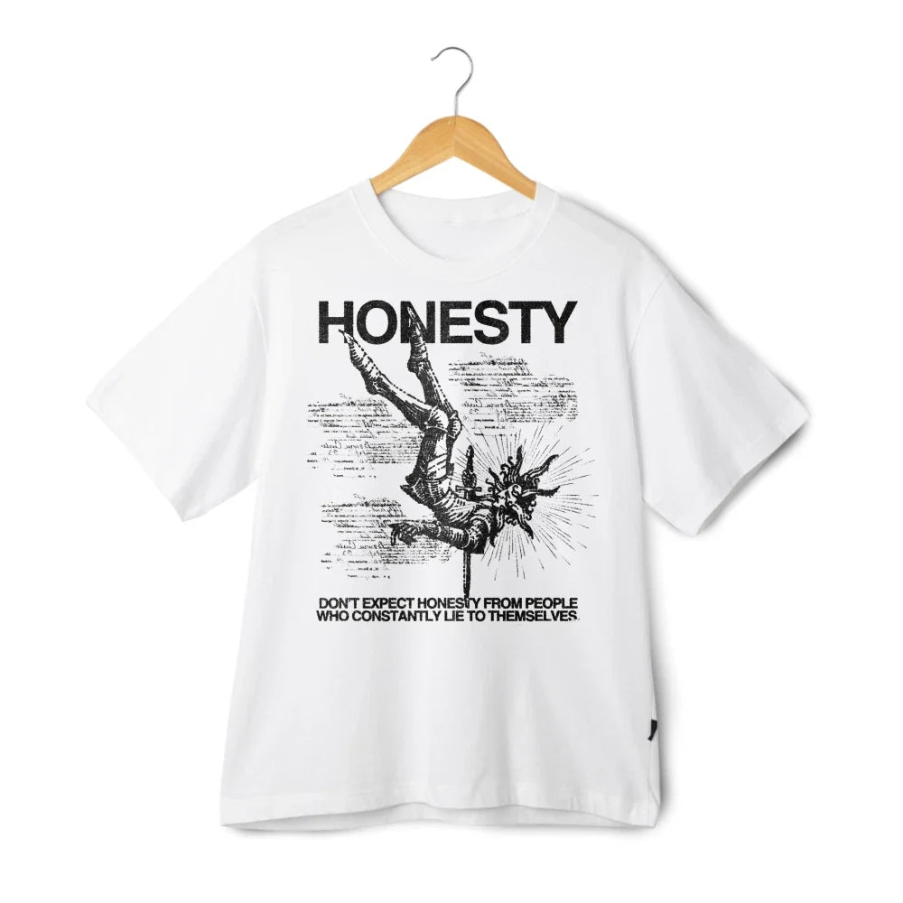 Surreal Honesty Skeleton Unisex T-Shirt - Gift for Edgy Style Lovers Unisex T-shirt, Sweatshirt, Hoodie, Long Sleeve Tee - T-Shirt, Sweatshirt, Hoodie