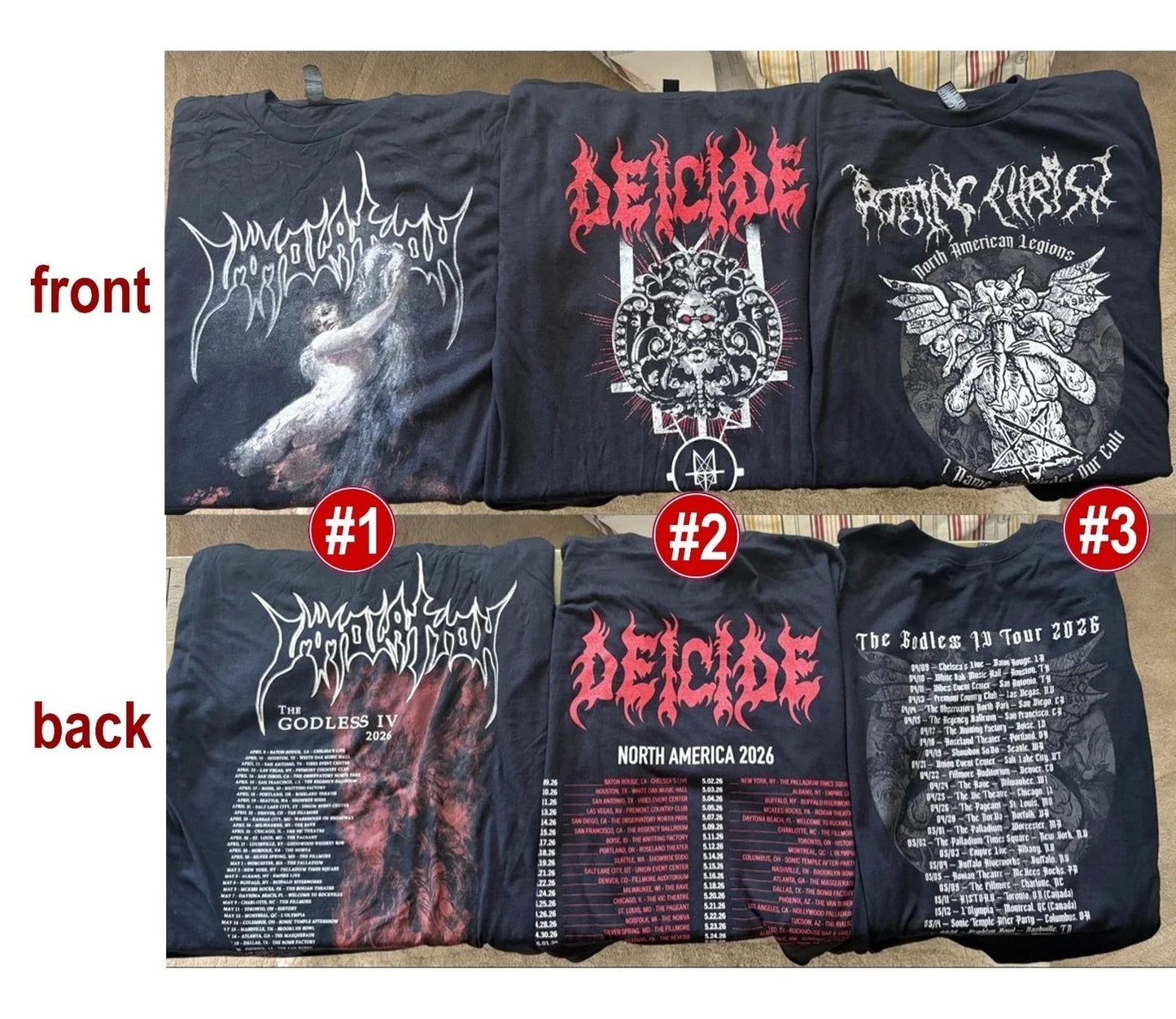 NEW - Immolation Band The Godless IV 2026 Tour Merch reprint T-Shirt Unisex T-shirt, Sweatshirt, Hoodie, Long Sleeve Tee - T-Shirt, Sweatshirt, Hoodie