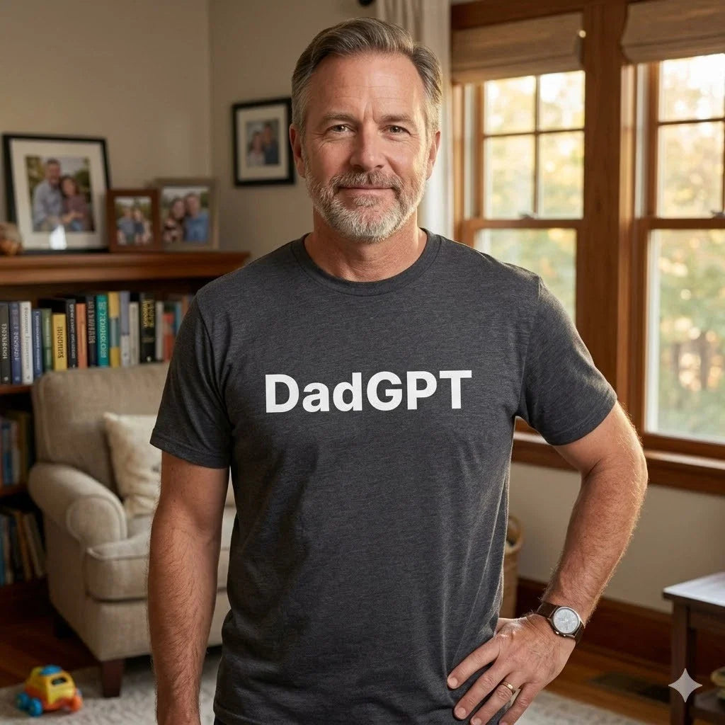 DadGPT T-Shirt | Funny Dad AI Humor Tee | ChatGPT Parody Shirt | Nerdy Dad Joke Unisex T-shirt, Sweatshirt, Hoodie, Long Sleeve Tee - T-Shirt, Sweatshirt, Hoodie