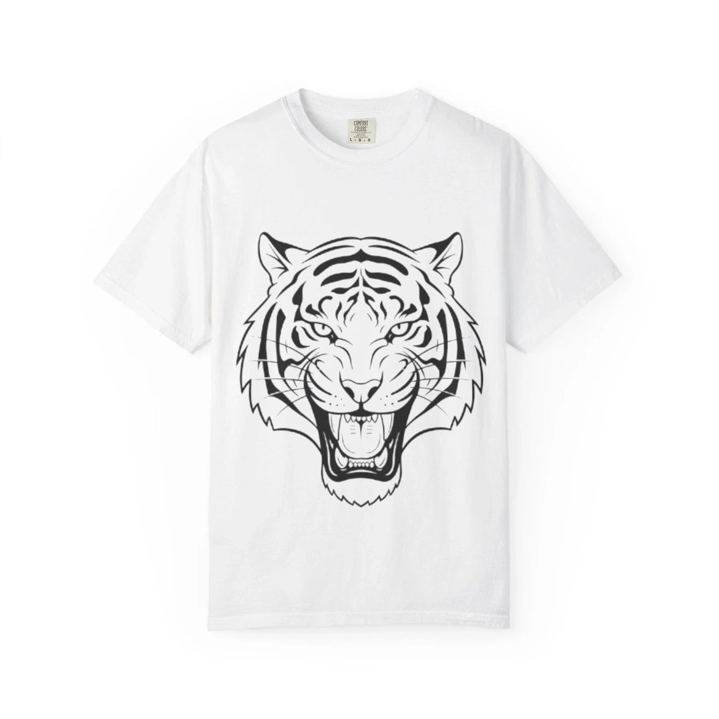 Aggressive Tiger Head T-Shirt - Mens & Womens Streetwear - Minimalist Line Art Unisex T-shirt, Sweatshirt, Hoodie, Long Sleeve Tee - T-Shirt, Sweatshirt, Hoodie