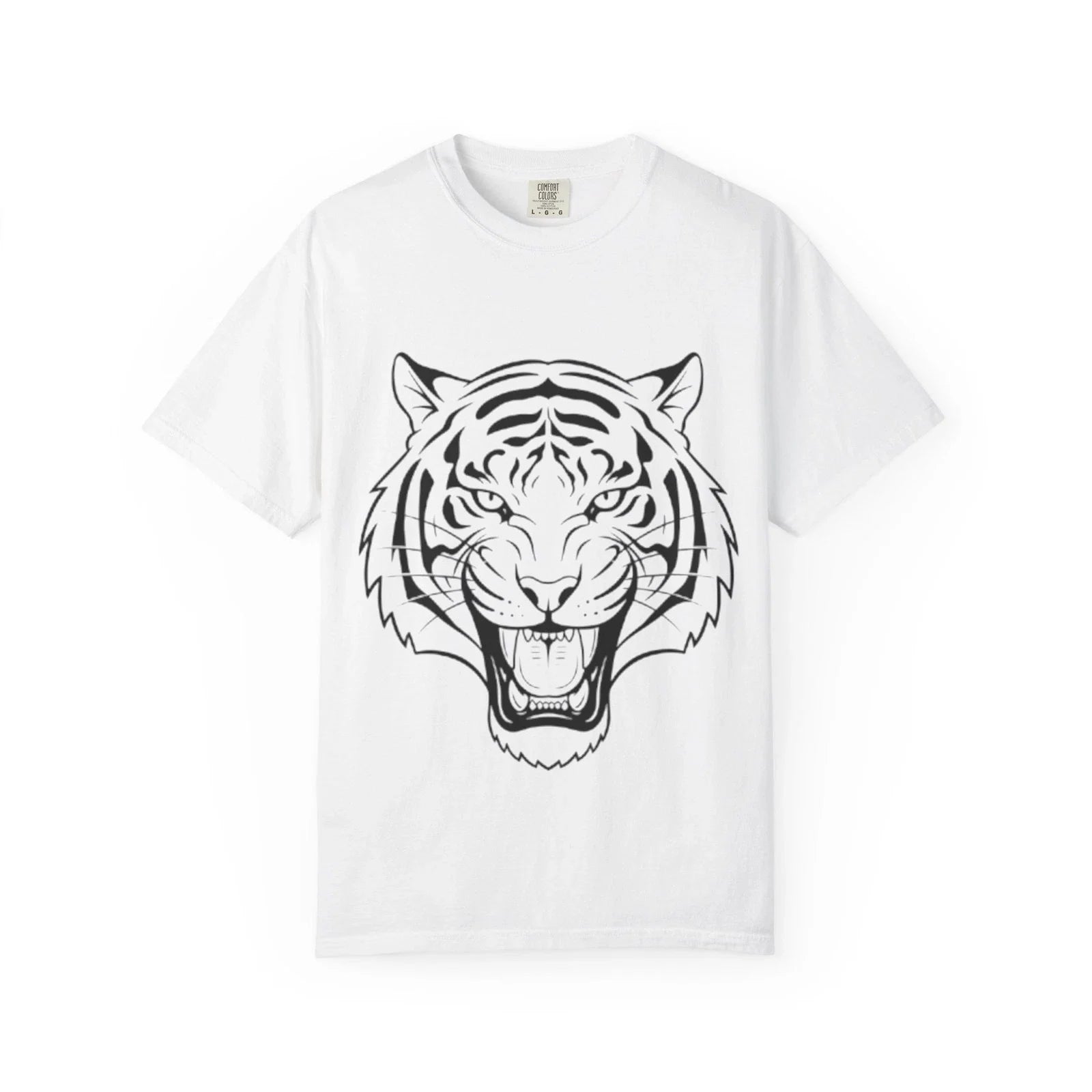 Aggressive Tiger Head T-Shirt - Mens & Womens Streetwear - Minimalist Line Art Unisex T-shirt, Sweatshirt, Hoodie, Long Sleeve Tee - T-Shirt, Sweatshirt, Hoodie