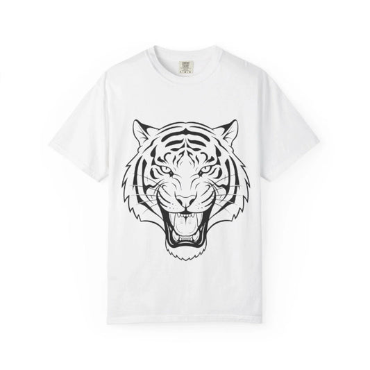 Aggressive Tiger Head T-Shirt - Mens & Womens Streetwear - Minimalist Line Art Unisex T-shirt, Sweatshirt, Hoodie, Long Sleeve Tee - T-Shirt, Sweatshirt, Hoodie