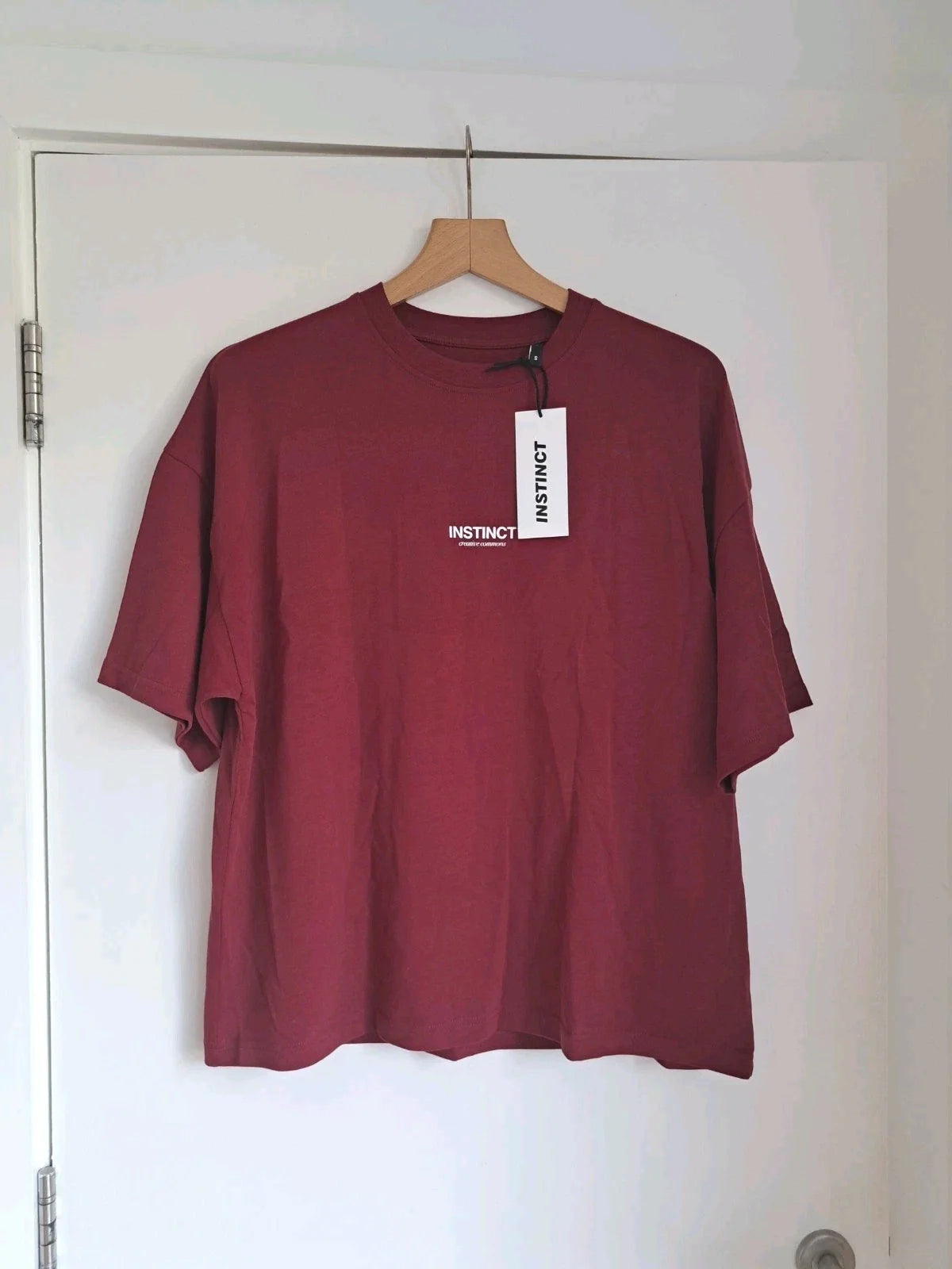 Instinct Creative Commons T-Shirt Size S Oversized Red Organic Cotton Art BNWT Unisex T-shirt, Sweatshirt, Hoodie, Long Sleeve Tee - T-Shirt, Sweatshirt, Hoodie