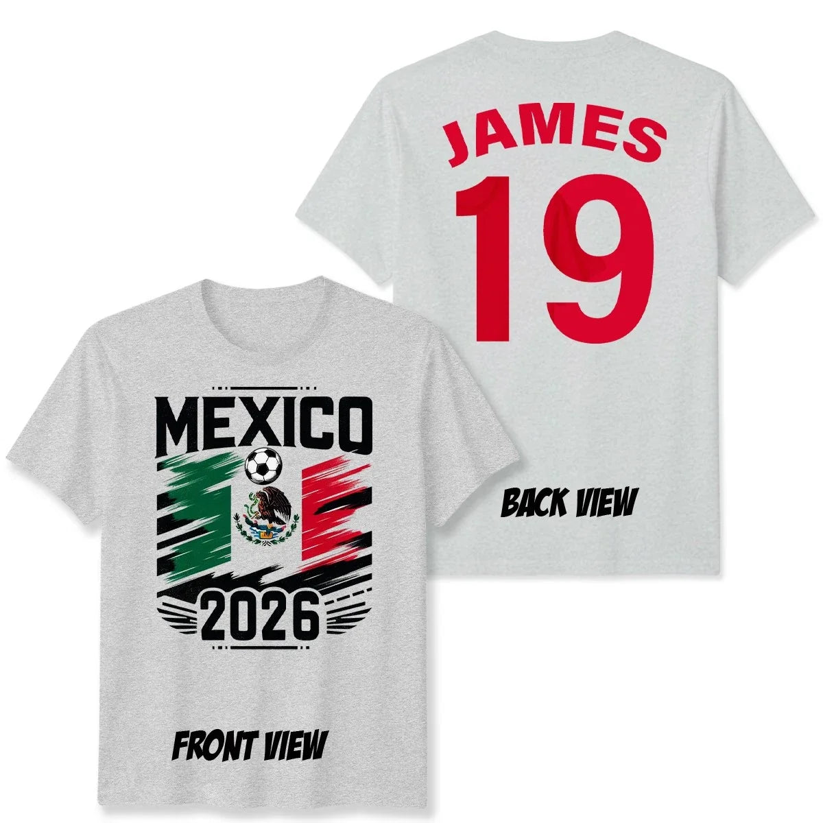 Mexico Personalized Custom Name And Number Unisex T Shirt Game Day Football Top Unisex T-shirt, Sweatshirt, Hoodie, Long Sleeve Tee - T-Shirt, Sweatshirt, Hoodie