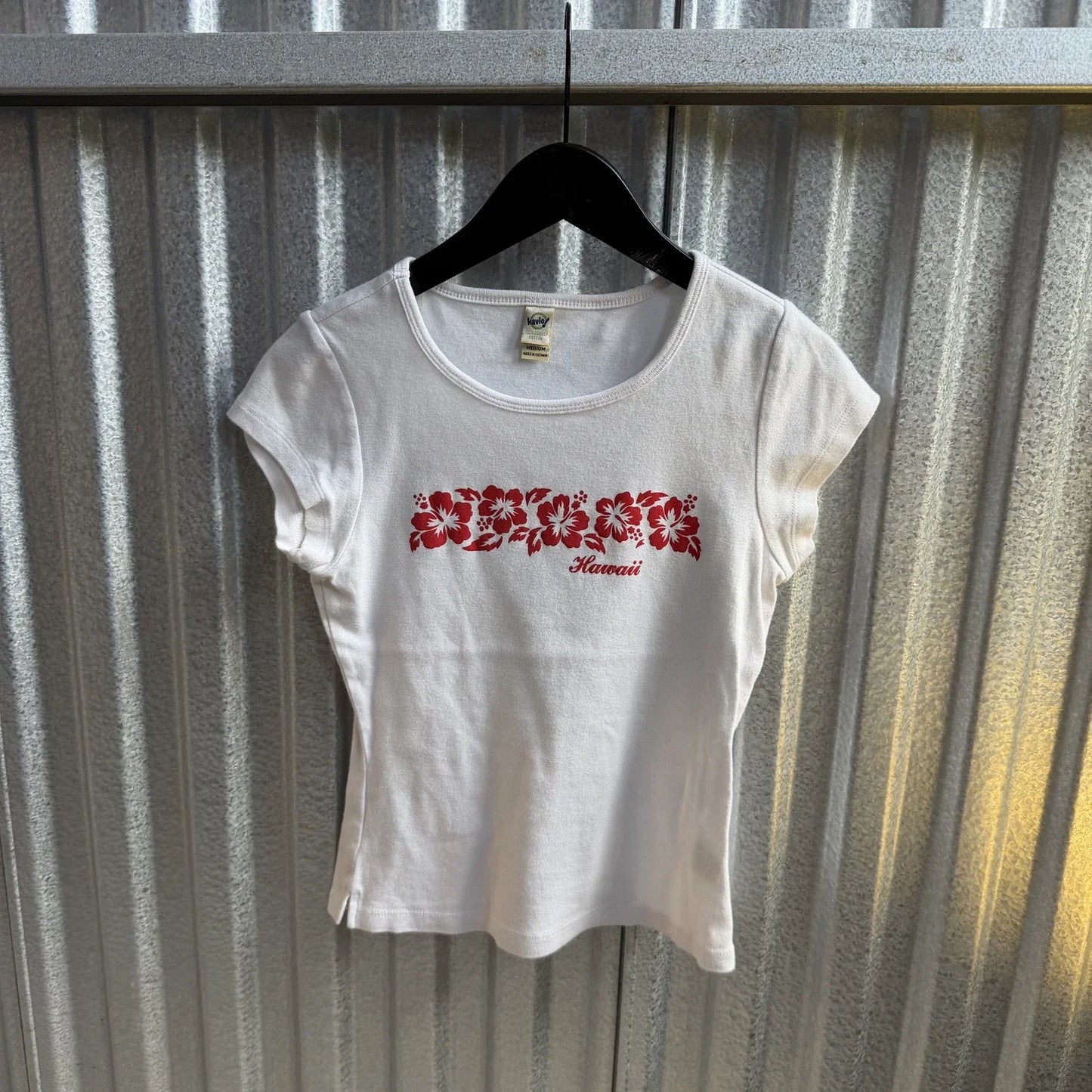 Hawaii Hibiscus Flower Women's White T-Shirt Size Medium Y2K Tee babydoll Unisex T-shirt, Sweatshirt, Hoodie, Long Sleeve Tee - T-Shirt, Sweatshirt, Hoodie