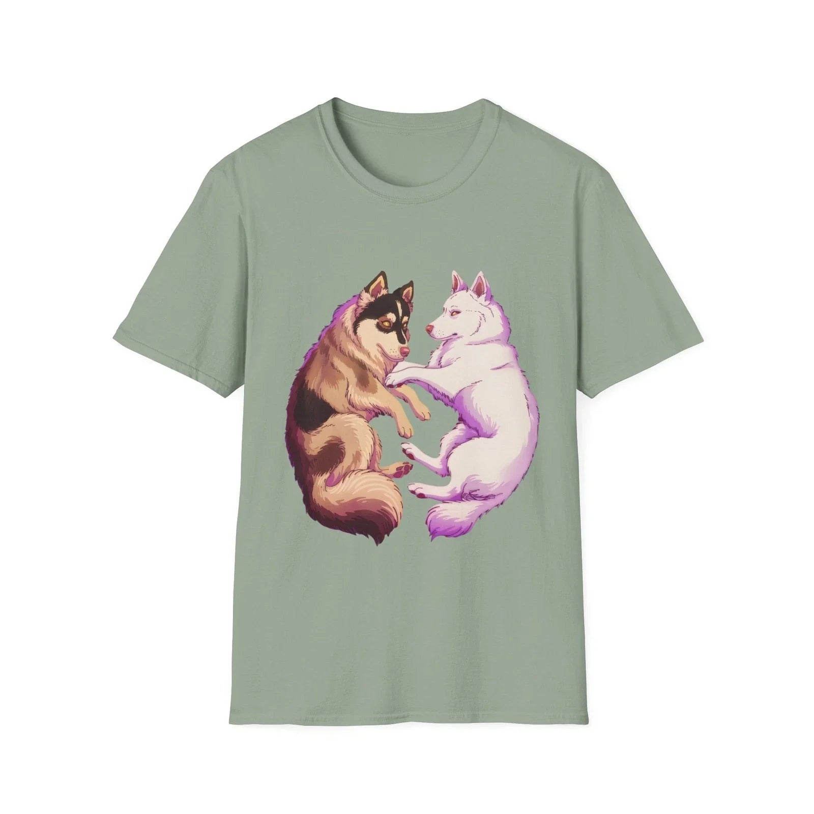 Pastel Anime Huskies Malamutes Unisex Tee Cute Kawaii Dog Lover T-Shirt Gift Unisex T-shirt, Sweatshirt, Hoodie, Long Sleeve Tee - T-Shirt, Sweatshirt, Hoodie