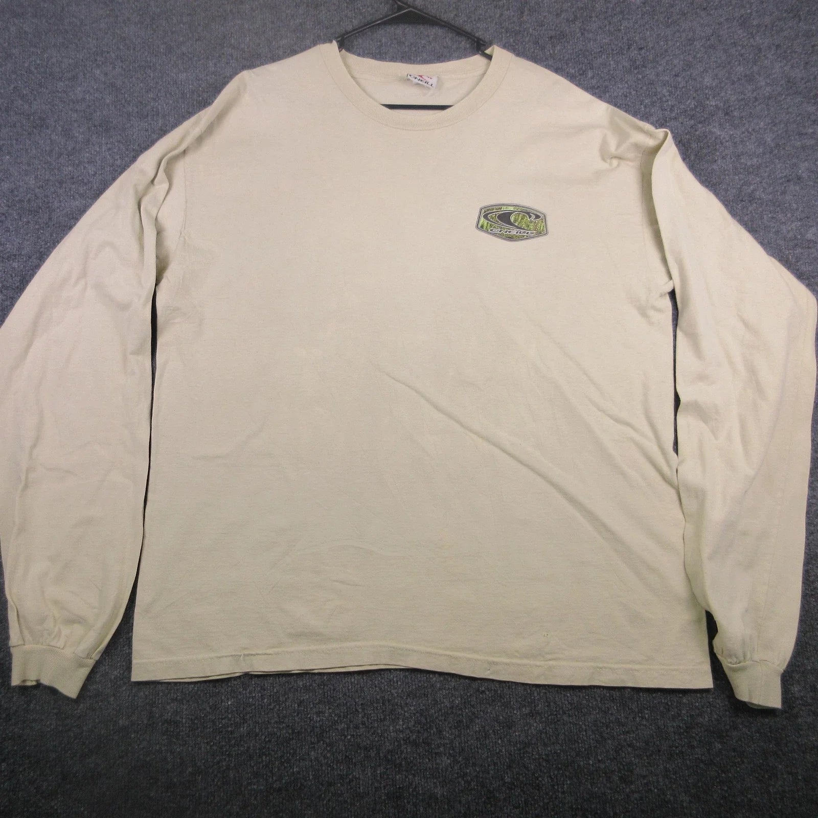 Y2K O'Neill Shirt Mens XL Beige Long Sleeve Surf Logo Graphic T Shirt Tee Back Unisex T-shirt, Sweatshirt, Hoodie, Long Sleeve Tee - T-Shirt, Sweatshirt, Hoodie