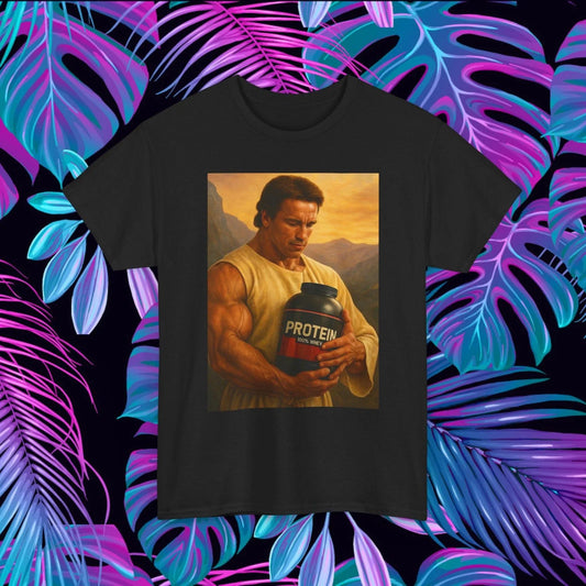 Arnold Schwarzenegger Protein Whey Gym Meme Vintage Graphic T Shirt Unisex T-shirt, Sweatshirt, Hoodie, Long Sleeve Tee - T-Shirt, Sweatshirt, Hoodie