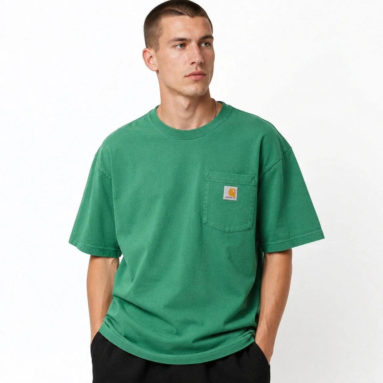 Carhartt Shirt Mens 2XL Loose Fit Short Sleeve K87 Pocket Tee Green Extra Large Unisex T-shirt, Sweatshirt, Hoodie, Long Sleeve Tee - T-Shirt, Sweatshirt, Hoodie