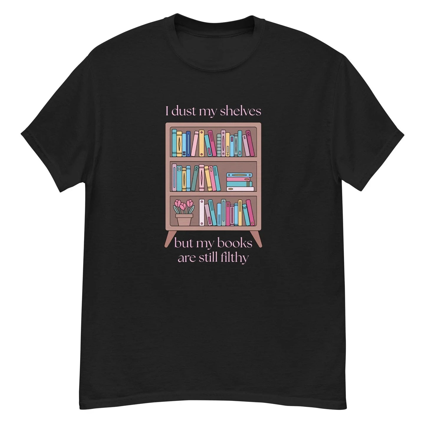 Smut Books Shirt Unisex Black Tee Funny Bookshelf Unisex T-shirt, Sweatshirt, Hoodie, Long Sleeve Tee - T-Shirt, Sweatshirt, Hoodie