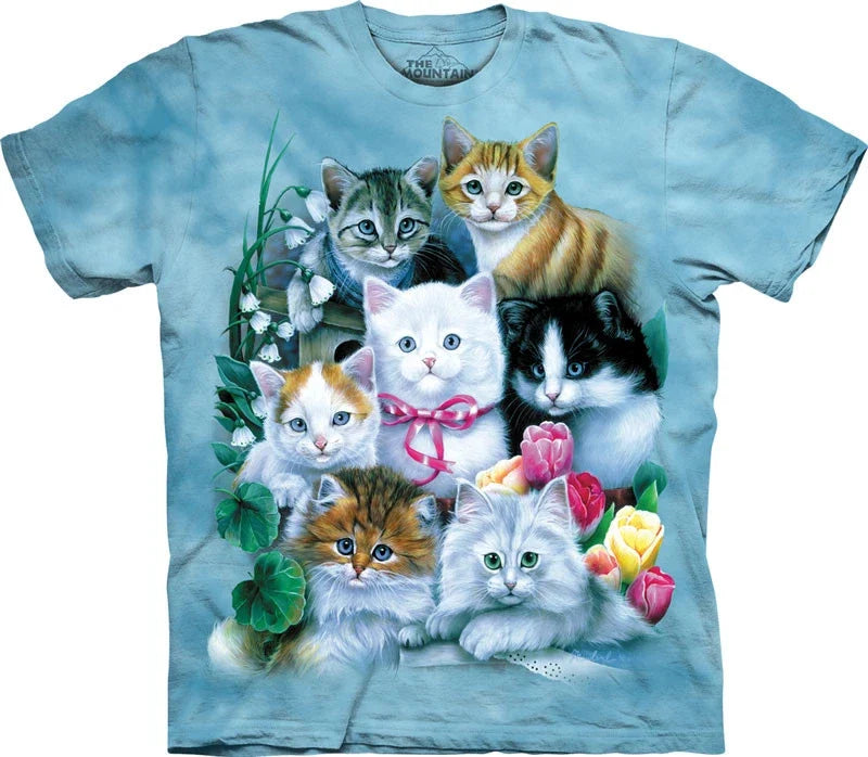 Cats Blue Kittens Purr Meow Kitty Feline Cute Cotton The Mountain T-Shirt S-3X Unisex T-shirt, Sweatshirt, Hoodie, Long Sleeve Tee - T-Shirt, Sweatshirt, Hoodie