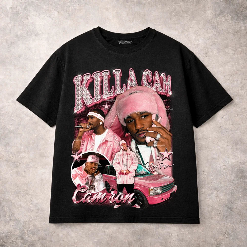 Camron Killa Cam Pink Graphic T-Shirt Harlem Rap Music Hip Hop Y2K Tee Rap Merch Unisex T-shirt, Sweatshirt, Hoodie, Long Sleeve Tee - T-Shirt, Sweatshirt, Hoodie